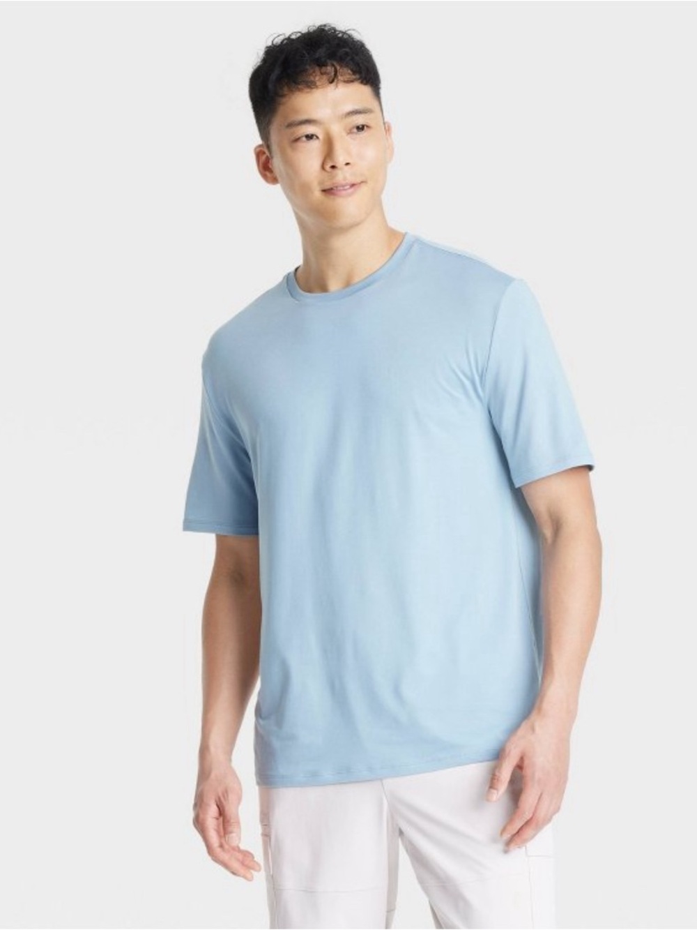 All In Motion Men's Relaxed Fit Performance T-Shirt Light Blue L